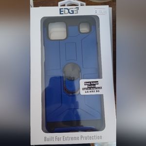 Edge LG K92 5G blue Ring Armour Series phone case magnetic mount ready